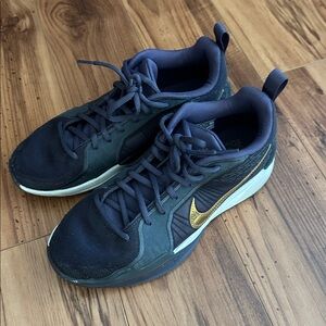 Nike Black and Gold Athletic Shoes